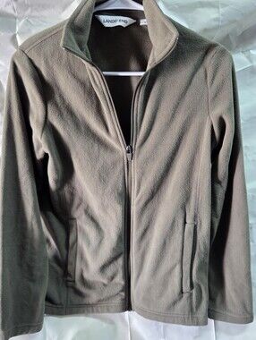 Lands' End Olive Green Fleece Jacket